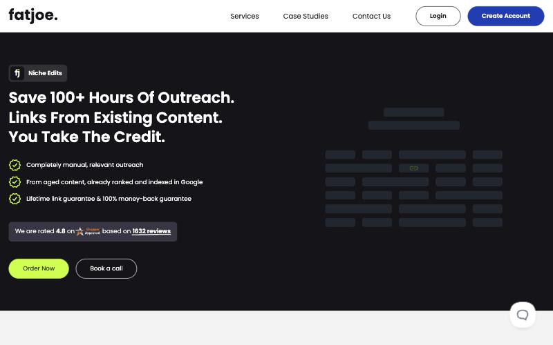 FatJoe niche edits service page