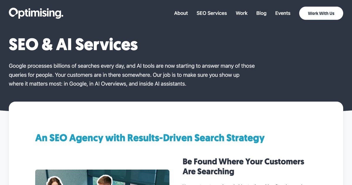 Optimising SEO company Australia website