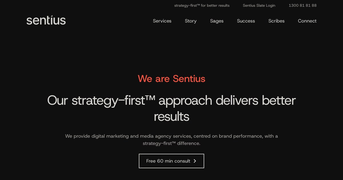 Sentius Digital SEO company Brisbane website