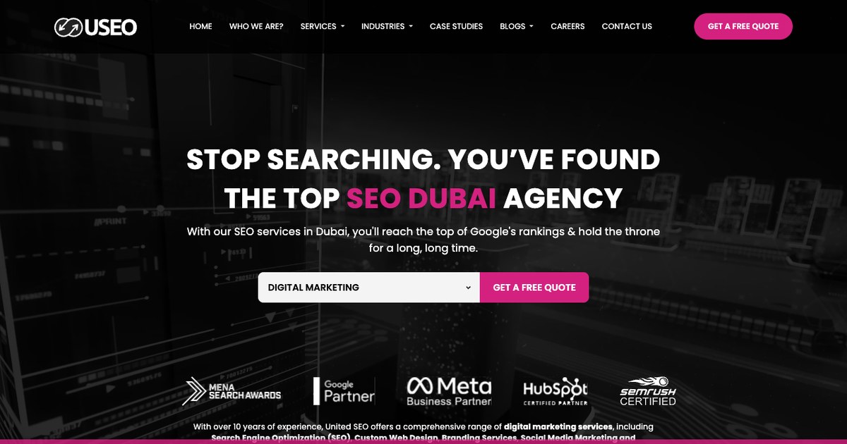 United SEO company Dubai website
