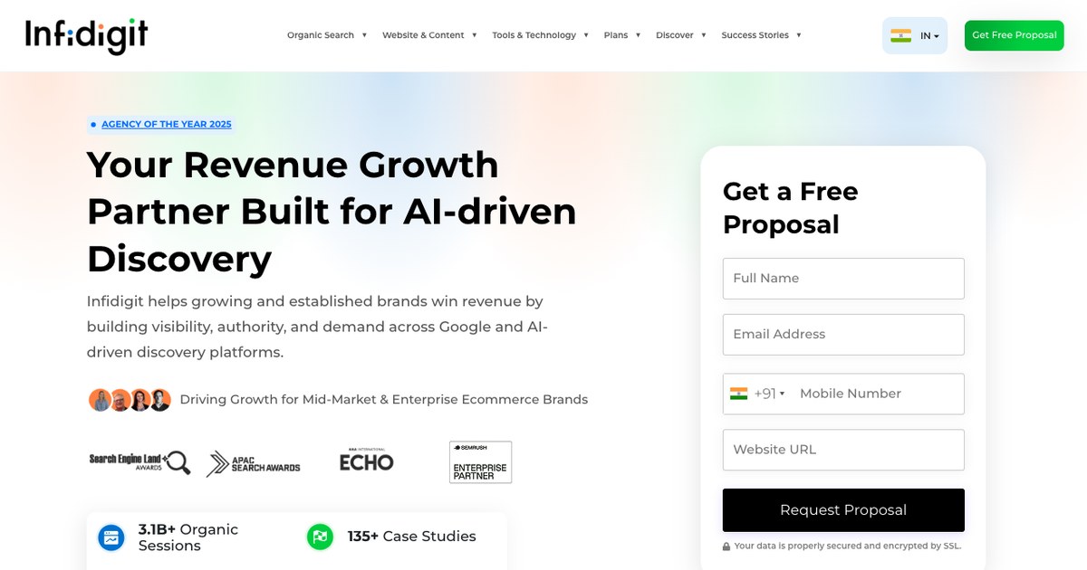 Infidigit SEO company India website