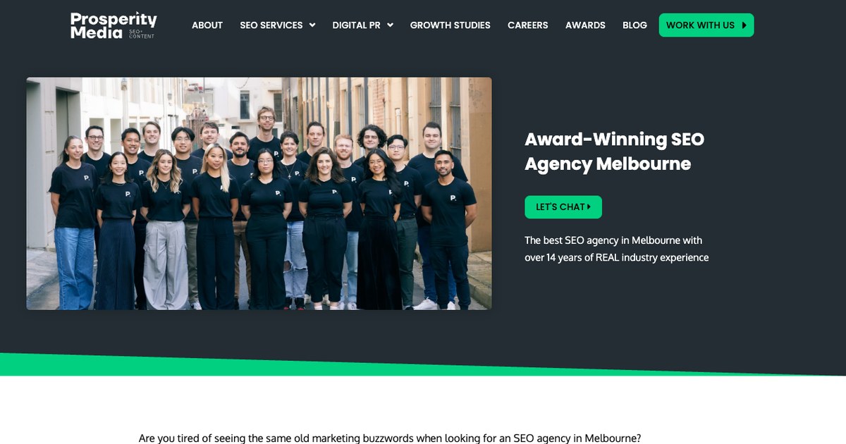 Prosperity Media SEO company Melbourne website