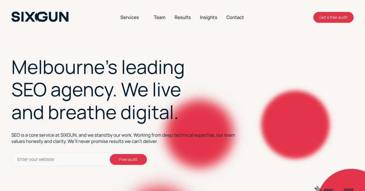 SIXGUN SEO company Melbourne website