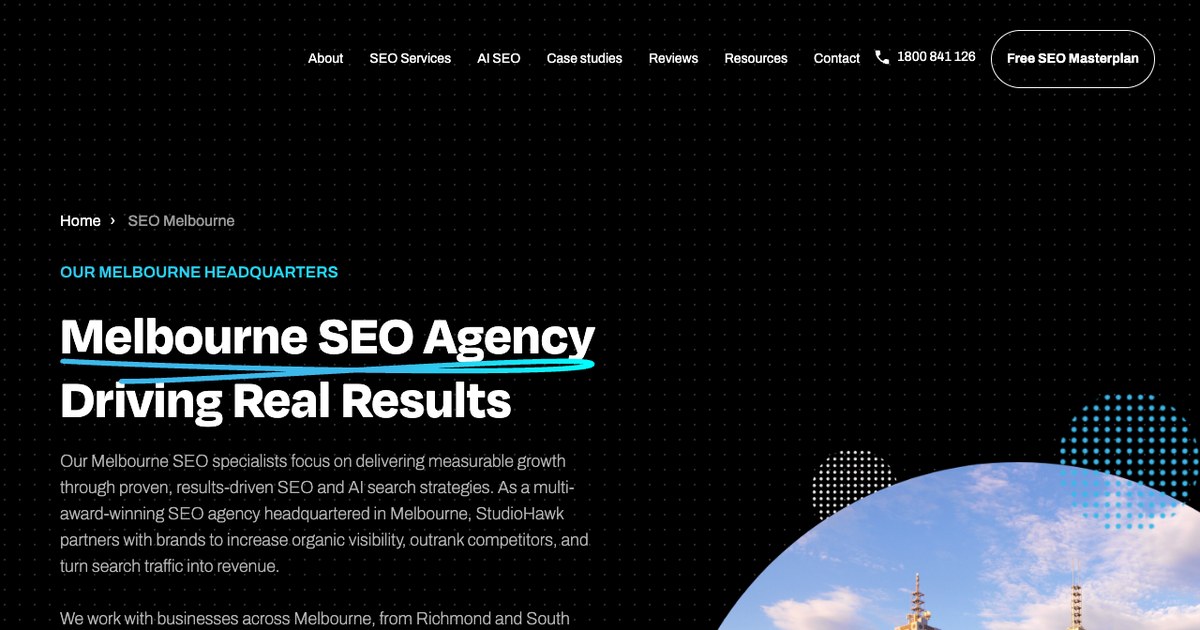 StudioHawk SEO company Melbourne website