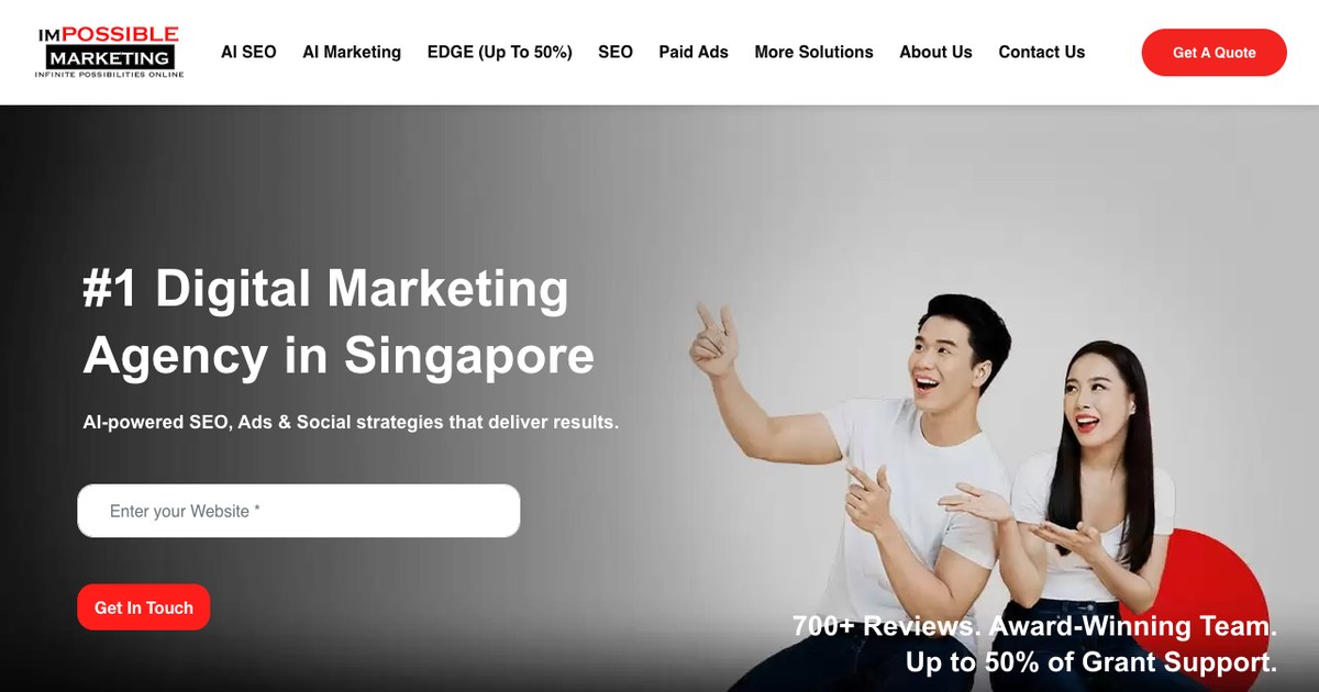 Impossible Marketing SEO company Singapore website