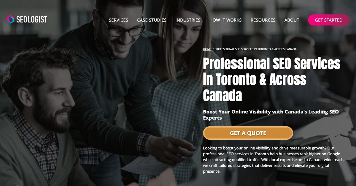 Seologist SEO company Toronto website