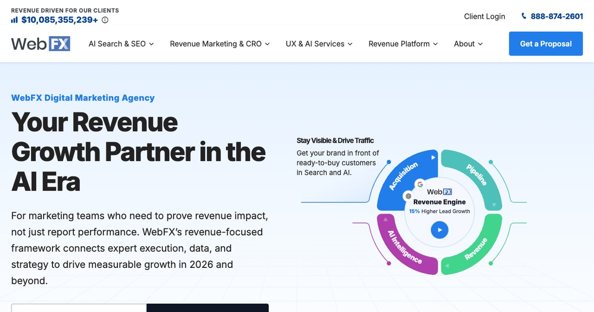 WebFX SEO company USA website