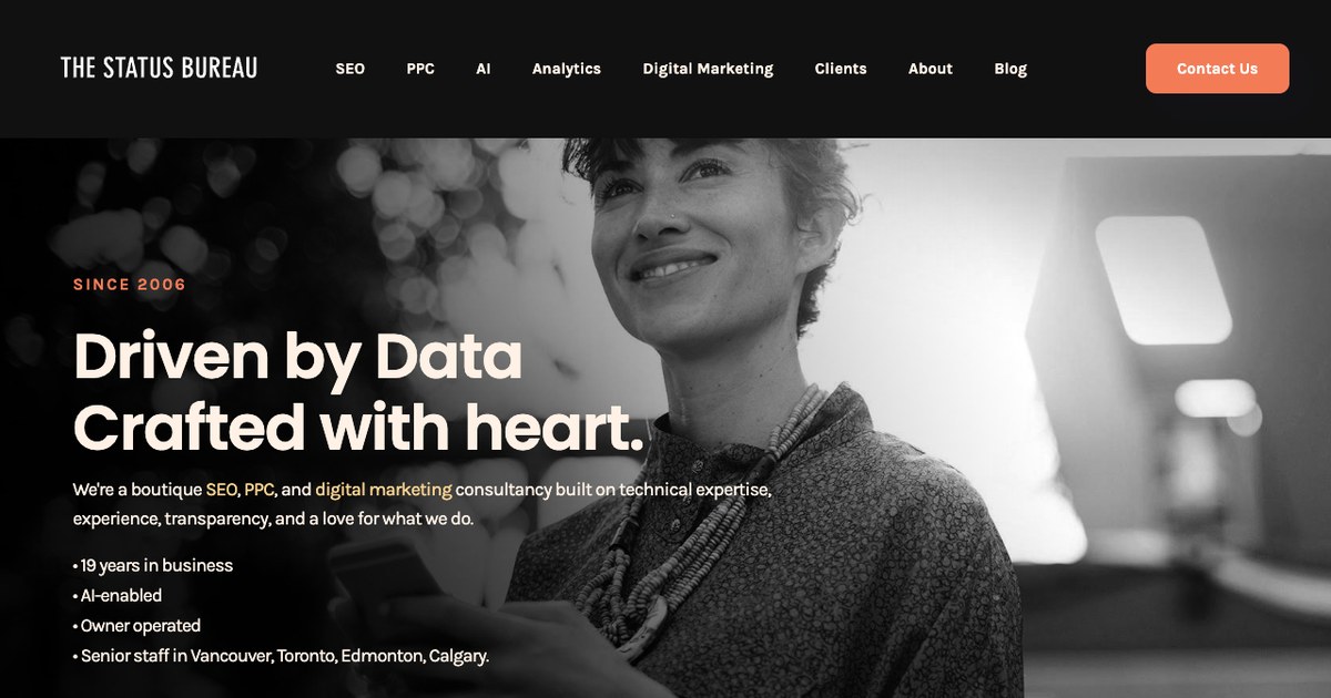 The Status Bureau SEO company Vancouver website