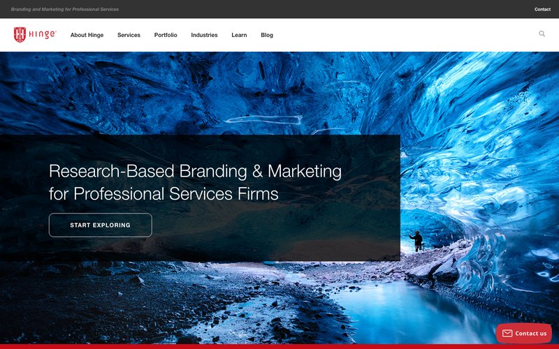 Hinge Marketing homepage