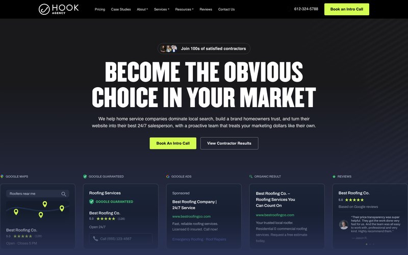 Hook Agency homepage