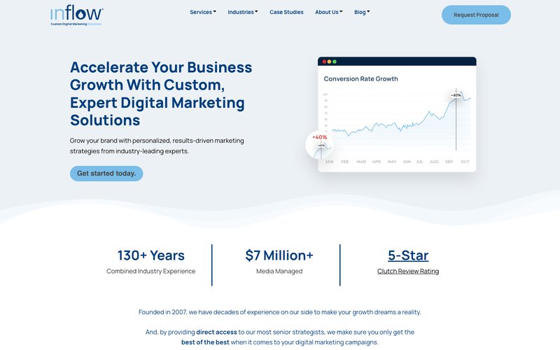 Inflow homepage
