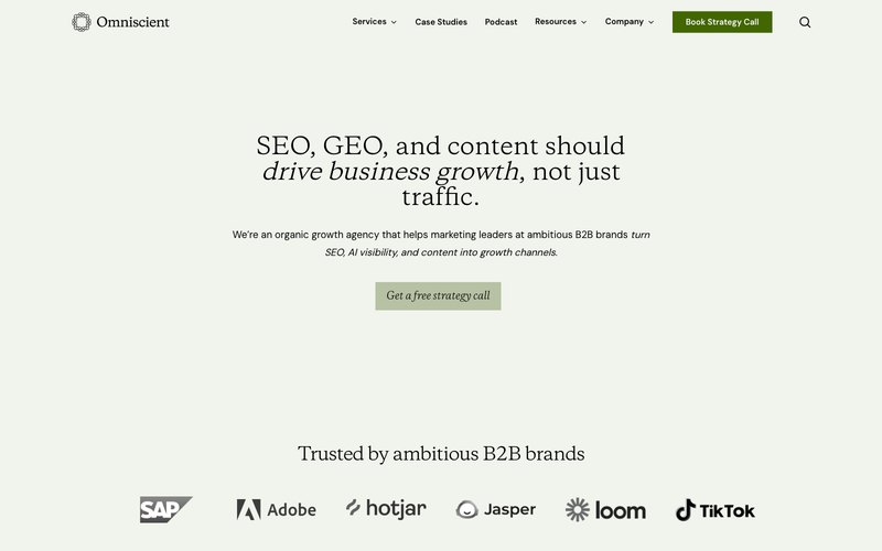 Omniscient Digital homepage