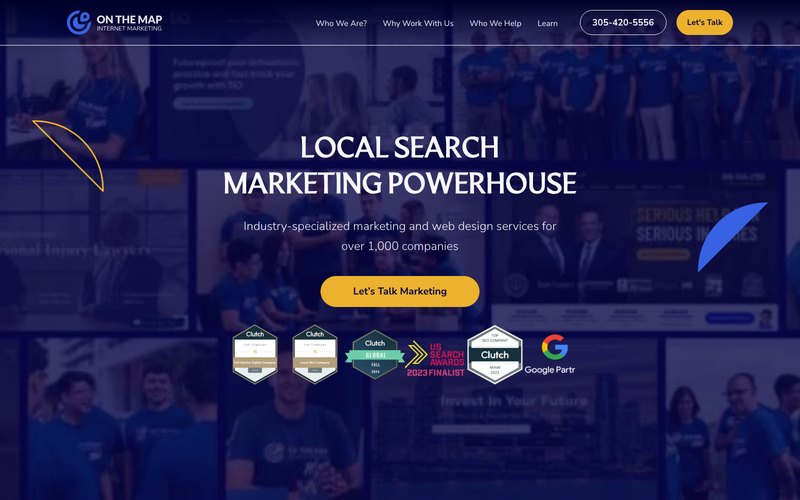 On The Map Marketing homepage