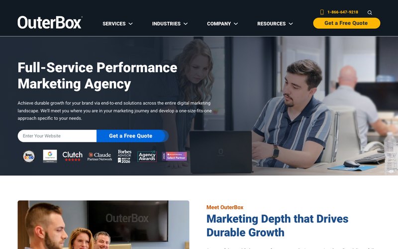 OuterBox homepage