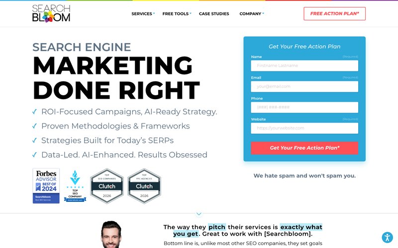 Searchbloom homepage