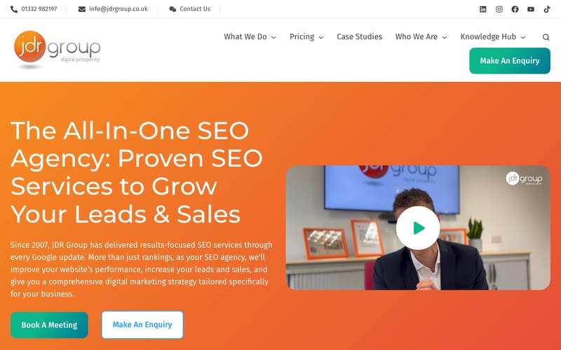 JDR Group UK SEO agency website