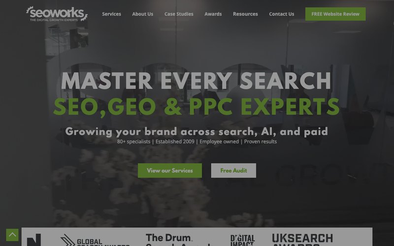 The SEO Works UK SEO agency website