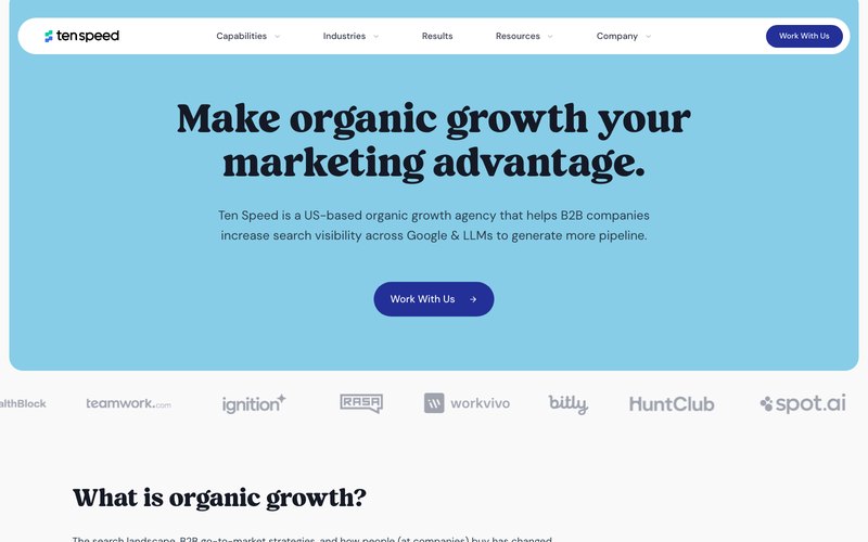 Ten Speed homepage